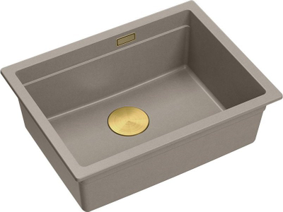 Lavaman kuzhine Alveus LOGAN 100 GraniteQ, 59.5x45.1 cm, 1 legen, soft taupe gold
