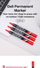 Marker DELI  permanent i kuq 1.5-5mm u10140 1/12