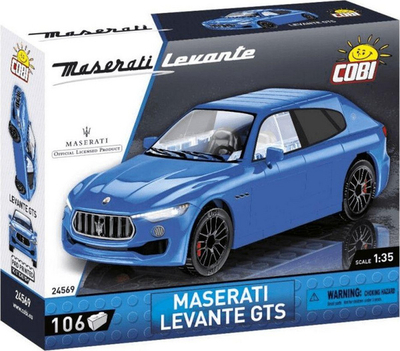Lodër ndërtimi Cobi Maserati Levante GTS, 106 pjesë, shkalla 1:35, blu