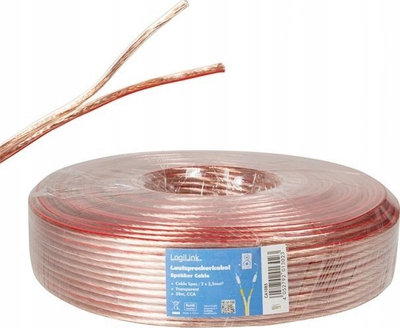 Kabllo altoparlanti LogiLink CA1085, 2x0.75mm², transparent