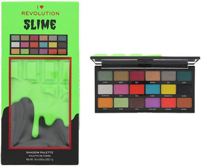 Палета сенки Revolution I Heart Revolution Slime, 18 нијанси, 18 x 1g