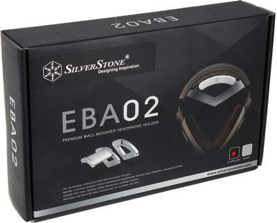 Mbajtëse për kufje SilverStone, alumini, e zezë