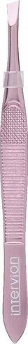 Pincetë për vetulla Intervion Rose Collection, me majë të pjerrët, çelik inox, rozë