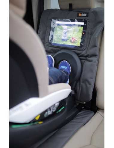 Mbrojtëse sediljeje makine BeSafe Tablet, xhep transparent, xhepa shtesë, gri