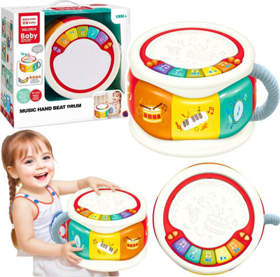 Lodër daulle interaktive LeanToys, edukative, muzikore, shumëngjyrëshe
