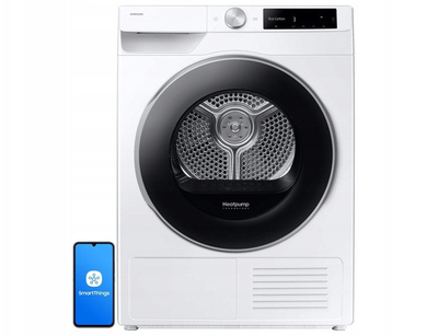 Сушара за алишта Samsung, 9 kg, пумпа за топлина, AI Control, бела
