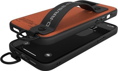 Mbulesë telefoni Diesel Handstrap Utility Twill, për iPhone 12 Pro Max, e zezë me portokalli