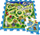 Puzzle për dysheme Track, 9 copa, jeshile edhe blu