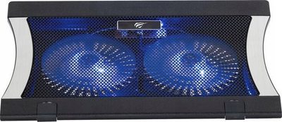 Ftohës laptopi Havit HVF2051, deri 17\", 2 ventilatorë LED, i zi