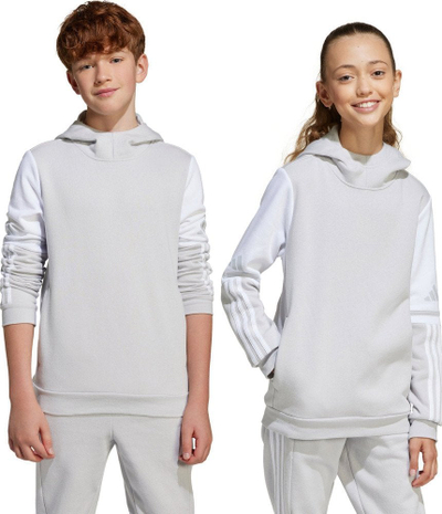 Bluzë me kapuç Adidas Squadra 25 Jr JD4808, pambuk, për kalamaj, gri