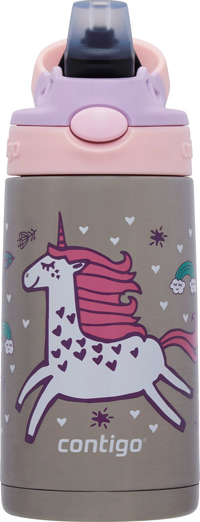 Shishe uji Contigo Easy Clean Steel Strawberry Unicorn, 380ml, çelik inox, shumëngjyrëshe