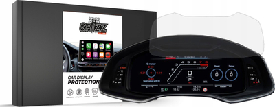 Foli mbrojtëse mat GRIZZ për ekranin e Audi A6 C8 Virtual Cockpit 12.3", anti gjurmë gishtash, transparente
