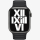 Apple Watch 45mm Band, Midnight Leather Link - M/L