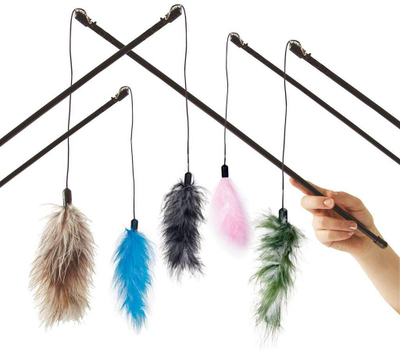 Lodër për mace Karlie Flamingo Feather Boa, 60 cm, me ngjyra të ndryshme