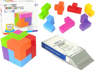 Kubi magnetik LeanToys, 7 pjesë, shumëngjyrësh