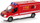 Lodër makinë zjarrfikse Leantoys Mercedes Sprinter, me pult, me drita, e kuqe