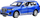 Lodër makine SUV BMW X7, metal, shkallë 1:32, blu