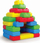 Blloqe ndërtimi me rrota Construction Blocks, set me 30 copa, shumëngjyrëshe