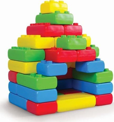 Blloqe ndërtimi me rrota Construction Blocks, set me 30 copa, shumëngjyrëshe