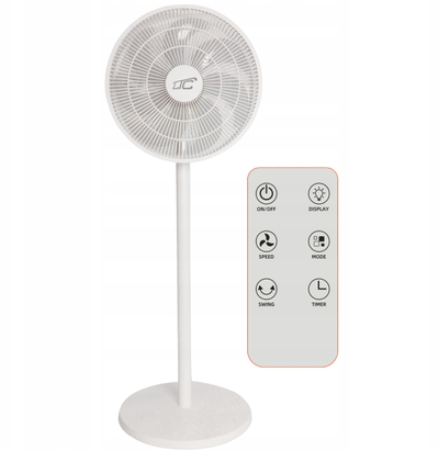 Ventilator me këmbë LTC WT112, 30.5 cm, 45W, i bardhë