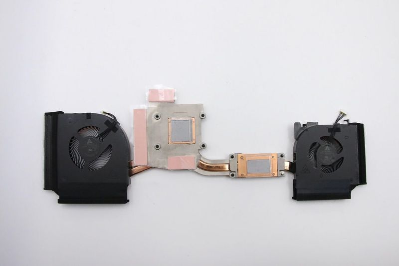 Modul ftohës CPU Lenovo, me dy ventilatorë, tuba bakri, i zi