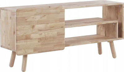 Komodë TV Beliani WESTFIELD, dru rubberwood, stil skandinav, ngjyrë druri e çelët