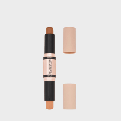 Konturë & shkëlqyes për faqe Makeup Revolution Stick, Dark, 4.3g