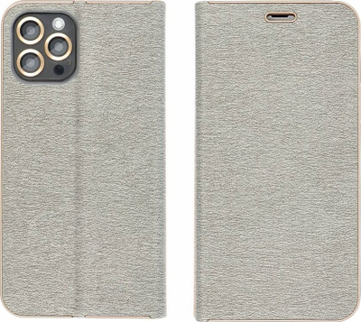 Футрола Vennus Book Case за Xiaomi Poco M6 Pro 4G, еколошка кожа, со магнет, сребрена боја