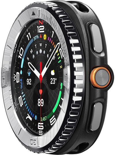 Unazë mbrojtëse Spigen Bezel Tune Pilot, për Samsung Galaxy Watch 8 Classic 46mm, metalike, argjendi