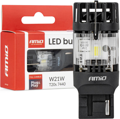 Llambë LED LumiTec T20S 7440 W21W, 12V FULL CANBUS, e bardhë