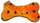 Lodër për qen Yarro Bone, 22cm, portokalli
