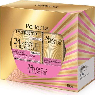 Set krem fytyre dhe sysh Perfecta 24K Gold & Rose Oil, 80+, 50 ml + 15 ml
