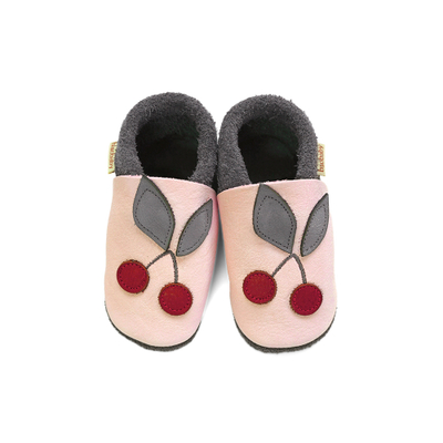 Këpucë foshnjash Baobaby Classics Cherry Pop XL, lëkurë natyrale, taban kundër rrëshqitjes, rozë