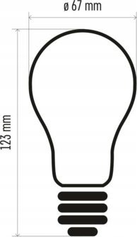 Llambë LED EMOS Filament A67 Z74284, 11W, E27, dritë e ngrohtë