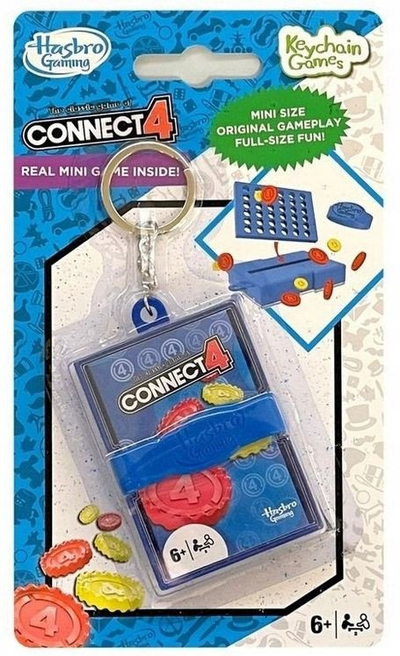 Lojë tavoline Hasbro Connect 4 brelok, version udhëtimi, xhepi, shumëngjyrëshe