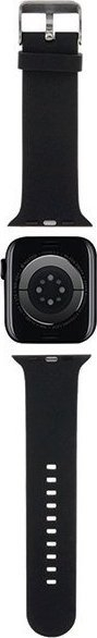 Rrip ore Karl Lagerfeld për Apple Watch, Rubber NFT Karl &amp; Choupette, 42/44/45mm edhe Ultra, i zi