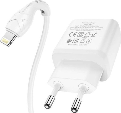 Karikues rrjeti BluePower BLN5, 20W PD QC3.0, kabllo Type C në Lightning, i bardhë