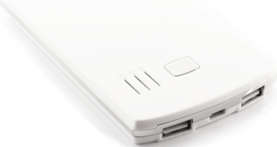Powerbank Sunen 5600mAh, 2 porta USB, i bardhë