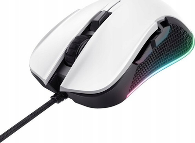Гејминг глушец Trust GXT922W YBAR ECO, 7200 DPI, RGB, бел