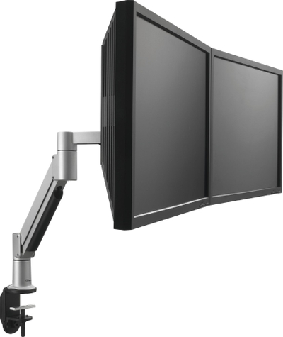 Pllakë adapteri për monitor Vogel's PFA 9102, 2 ekrane LCD, VESA 75/100, alumin ngjyrë argjendi