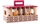 Сет за игра Faunica Stable With Horses, 23 делови, шталa со коњи, беж со розова