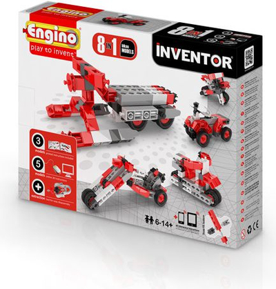 Set ndërtimi Engino Inventor Motorcycles, lodër konstruktore, shumëmodelo, shumëngjyrëshe