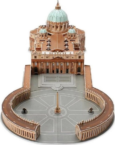 Puzzle 3D Bazilika e Shën Pjetrit, model për zbukurim, me shumë pjesë