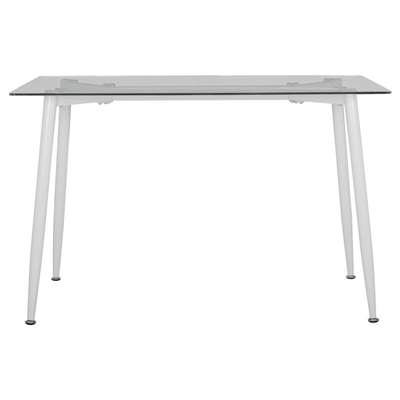 Tavolinë kuzhine Idealla HM8498.03, metal dhe xham, 120x70x75 cm, e bardhë mat