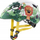Helmetë biçiklete për kalamaj Uvex Kid 2 CC Safari, 46-52 cm, jeshile shumëngjyrëshe
