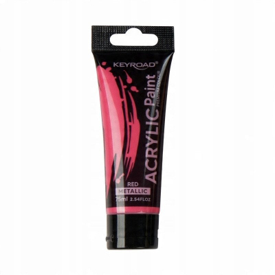 Ngjyrë akrilike Keyroad KR972208, metalike, 75ml, e kuqe