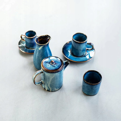 Qumështore Verlo Deep Blue, 400ml, porcelan, blu e errët