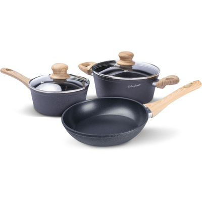 Set tenxhere Lamart LT1282, 5 pjesë, e zezë/kafe