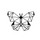 Dekor metalik Decortie Butterfly, 50x35 cm, i zi