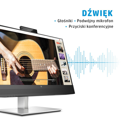 Monitor HP E24mv G4, 23.8", FHD, IPS, kamerë, i zi/i argjendtë